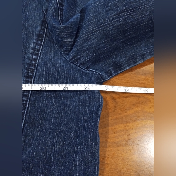 Alfred Dunner Blue Jean Jacket with 3/4 sleeve size 16 embroidered butterflies - Picture 10 of 11